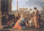 Nicolas Poussin The hl, Famile in Agypten oil on canvas